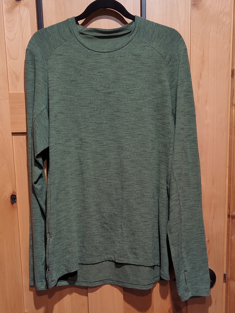 Lululemon Men's Surge Warm Long Sleeve Running Shirt Rulu Willow Green Sz Large